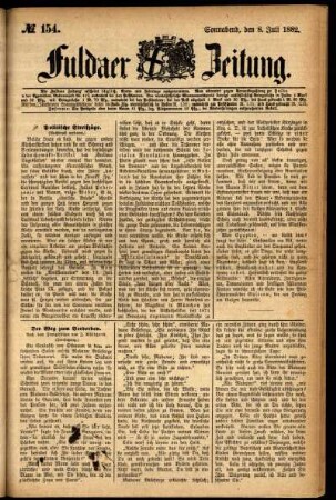 Ausgabe vom Samstag, den 08. Juli 1882.