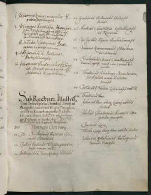 Winterhalbjahr 1596/1597. Rektorat August der Jüngere Herzog zu Braunschweig und Lüneburg (Prorektor: Daniel Mögling)