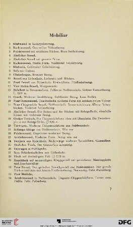 Mobiliar (Nr. 1-179)