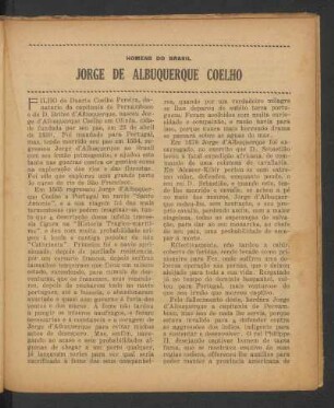 Homens do Brasil: Jorge de Albuquerque Coelho