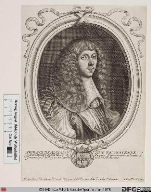 Bildnis Armand-Charles de La Porte La Meilleraye, marquis de La M., duc de Mazarin
