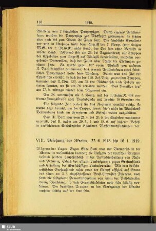 VIII. Besetzung der Ukraine, 22.6.1918 bis 16.1.1919