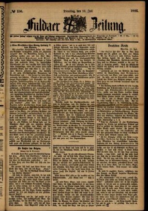 Ausgabe vom Dienstag, den 13. Juli 1886.