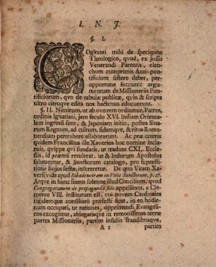 Dispvtatio Theologica De Missionariis Pontificiorvm