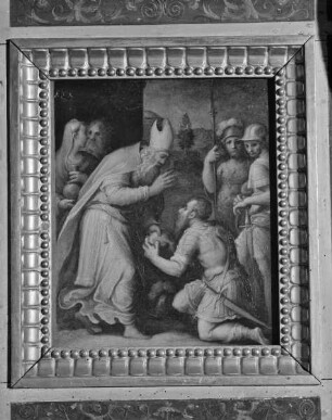 Altare Vasari — Vorderseite des Altars — Szenen aus dem Alten und Neuen Testament — Abraham und Melchisedech