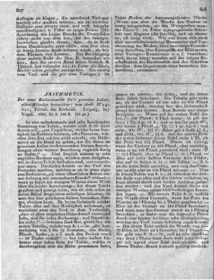 Der neue Rechenknecht für's gemeine Leben; allen Ständen brauchbar; von Andr. Wagner, Privatl. der Rechenk. Leipzig, bey Vogel. 1803. kl. 8. 156 S.