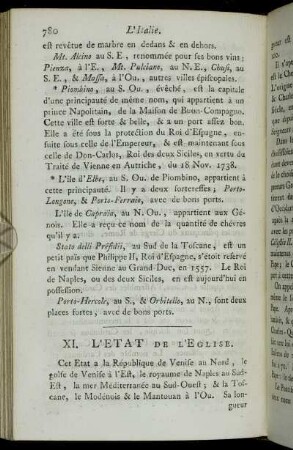 XI. L'Etat De L'Eglise.
