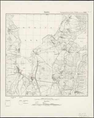 Meßtischblatt 2642 : Rechlin, 1952 : Rechlin. - Hrsg. 1882, letzte Nachtr. 1928, Ausgabe 1952 - 1:25000. - [S.l.]: 1952. - 1 Kt.