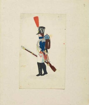 Halmont d'Amsterdam, Füsilier-Grenadier der französischen Kaiser-Garde, um 1812
