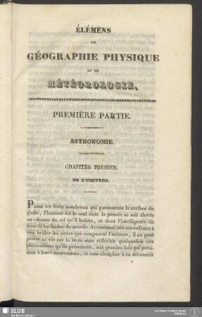 Première partie. Astronomie