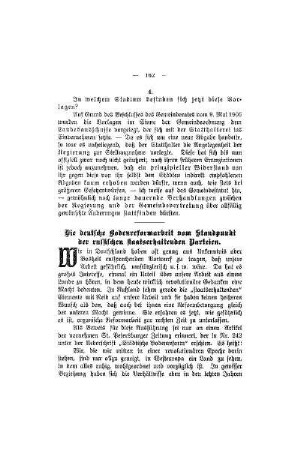 Die deutsche Bodenreformarbeit vom Standpunkt der russischen staatserhaltenden Parteien