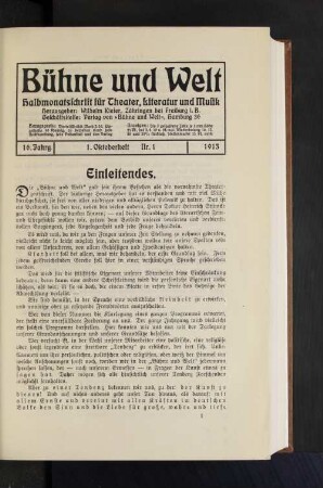 Einleitendes.