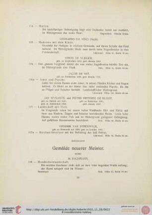 Gemälde neuerer Meister (Nr. 118-152)
