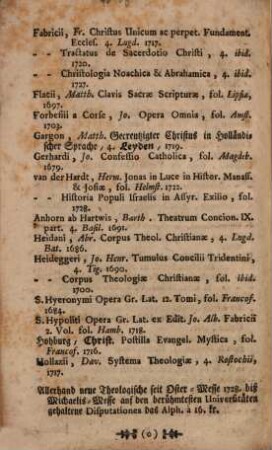 Continuatio ... Catalogi Librorum, Quibus Officinam suam ... Nundinis Vernalibus Auxerunt Daniel Bartholomaei & Filius, Bibliop. Ulmenses, 51. 1728