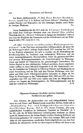 75 Jahre Verband Norddeutscher Wohnungsunternehmen : Hamburg, Hammonia-Verl., 1975