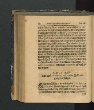 Caput XXIV. Von der Litis denunciation, oder Anküdigung des Kriges.
