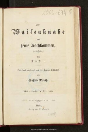 Der Waisenknabe und seine Nachkommen