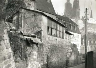 Meißen-Altstadt, Leinewebergasse 1. Wohnhaus und Nebengebäude (1701/1800)