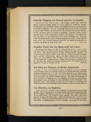 Sämtliche Flugzeuge aus England unversehrt zurückgekehrt.