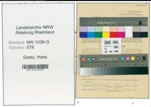 Entnazifizierung Hans Goetz , geb. 30.11.1904 (Maschinist)
