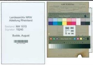 Entnazifizierung August Budde , geb. 00.00.0000 (Kaufmaennischer Angestellter)