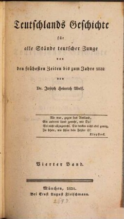Teutschlands Geschichte : für alle Stände teutscher Zunge ; von den frühesten Zeiten bis zum Jahre 1832, 4. Die neueste Zeitgeschichte von 1806 - 1832