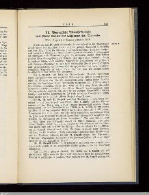 11. Bewegliche Abwehrkämpfe von Roye bis an die Oise und St. Quentin