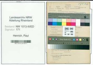 Entnazifizierung Paul Henrich , geb. 05.12.1890 (Lehrer)