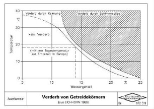 Verderb von Getreidekörnern (aus ICHHORN 1985)