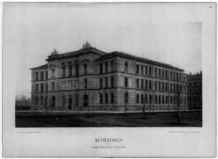 Strieder, Wilhelm. Schulhaus Karl-Wilhelm-Straße. (jetzt: Heinrich-Meidinger-Schule)