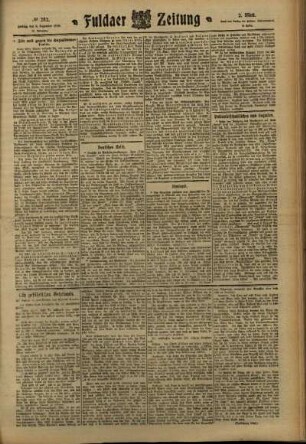 Zweite Ausgabe vom Freitag, den 09. Dezember 1910.