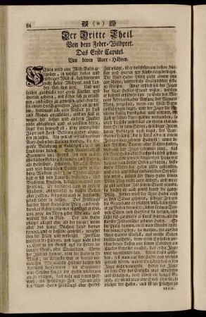 Der Dritte Theil. Von dem Feder-Wildpret