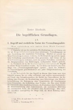 Erster Abschnitt. Die begrifflichen Grundlagen
