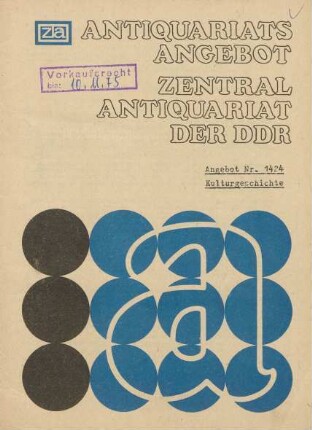 Nr. 1424: Kulturgeschichte