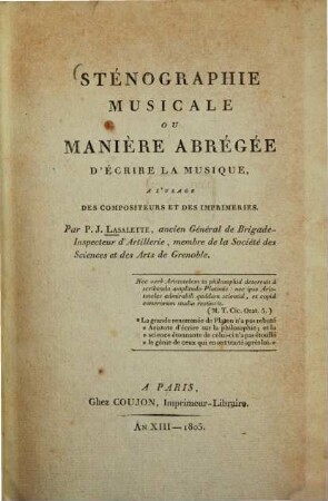 Stenographie musicale