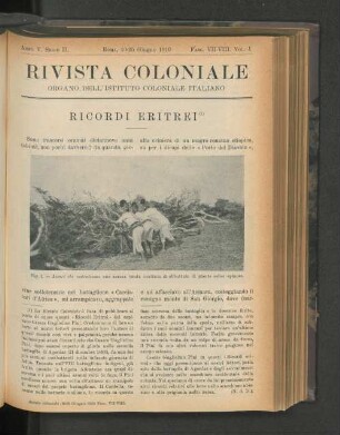 Rivista Coloniale. Fasc. VII-VIII. Vol. I.