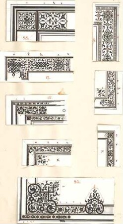 Gmelin, Leopold; Sammlung Gmelin: Kunstgewerbe - Kiste III - Muster (Details)