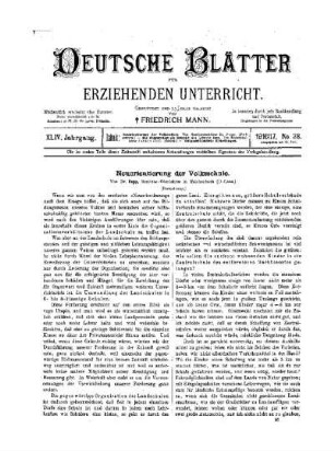 Neuorientierung der Volksschule : (Fortsetzung)