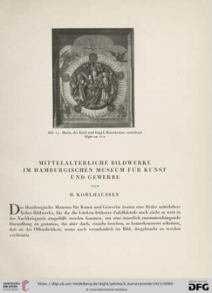 Mittelalterliche Bildwerke im Hamburgischen Museum für Kunst und Gewerbe