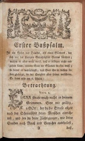 Erster Bußpsalm.