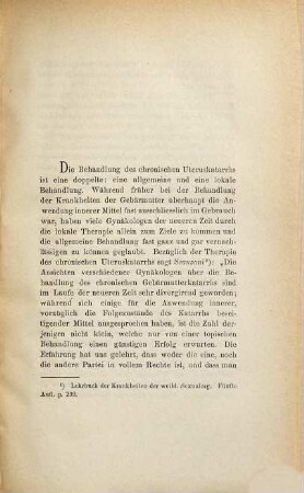 Ueber intrauterine Behandlung des chronischen Uteruskatarrhs