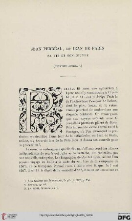 3. Pér. 15.1896: Jean Perréal, dit Jean de Paris, 2 : sa vie et son œuvre