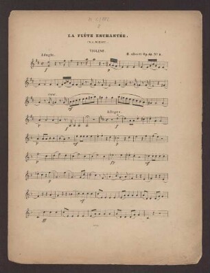 La Flute Enchantée. Violino.