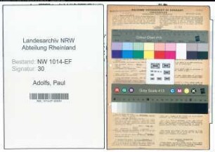 Entnazifizierung Paul Adolfs , geb. 01.06.1918 (Sattler)