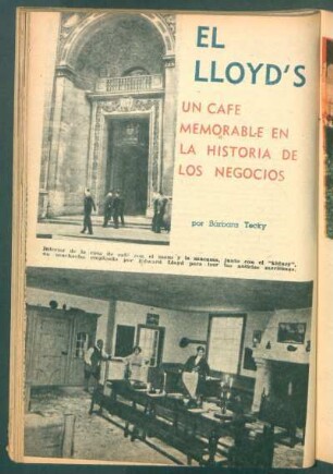 El Lloyd's - un café memorable en la historia de los negocios