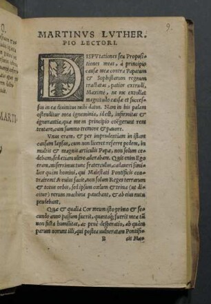 MARTINUS LUTHER. PIO LECTORI.