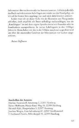 Anschrift der Autoren
