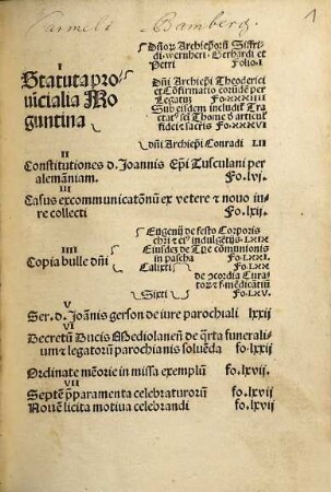 Statuta proui[n]cialia Moguntina