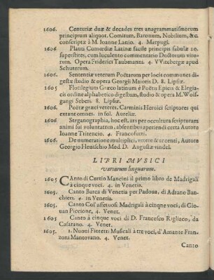 Libri Musici variarum linguarum.