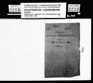 Kollektaneen des Finanzreferendärs Jäger zur Besitzgeschichte zahlreicher Oberamtsgemeinden v.a. im Mittelalter